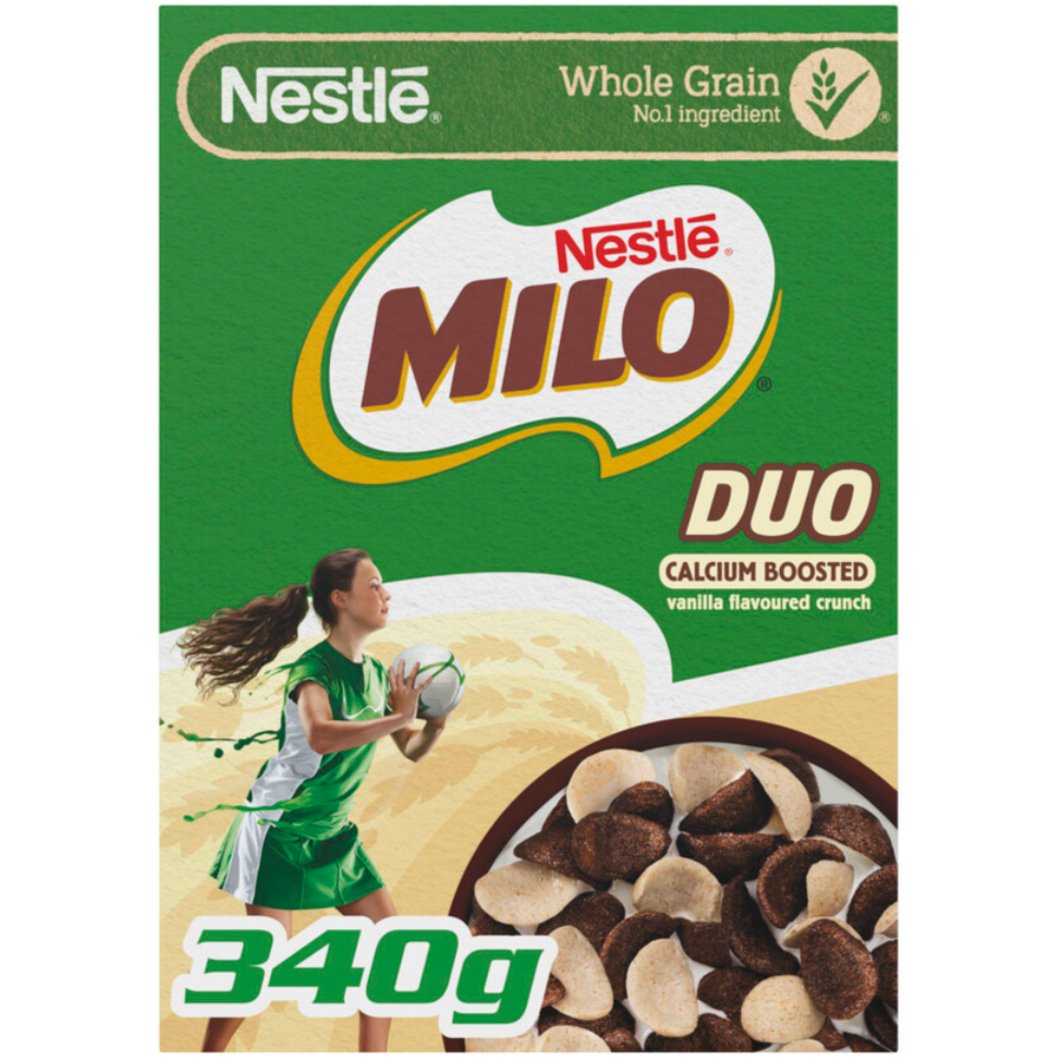 Nestle Milo Duo Whole Grain Energy & Fibre Cereal 340g