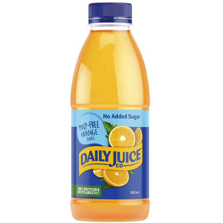 Daily Juice Orange Juice Pulp Free 500ml