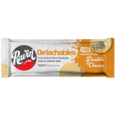 Ravin' Detachables  Rice Crackers Double Cheese 100gm