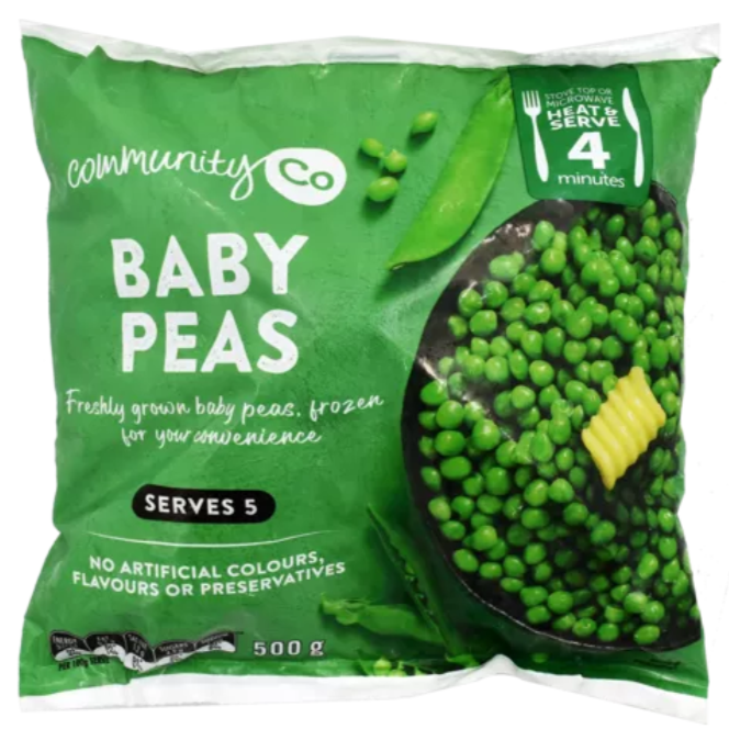 Community  Co Baby Peas 500g
