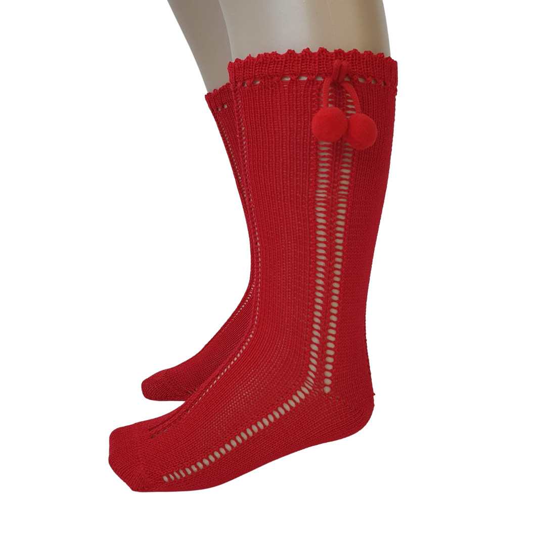 Carlomagno 2317 Knee High Sock Red