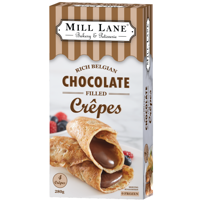 Mill Lane Chocolate Filled Crepes 4pk 280g