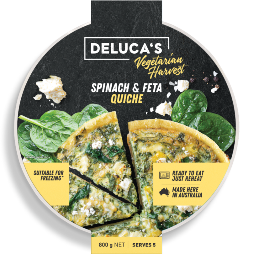 Deluca's Spinach & Feta Quiche 800g