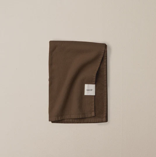 Vintage Wash Tea Towel - Chocolate