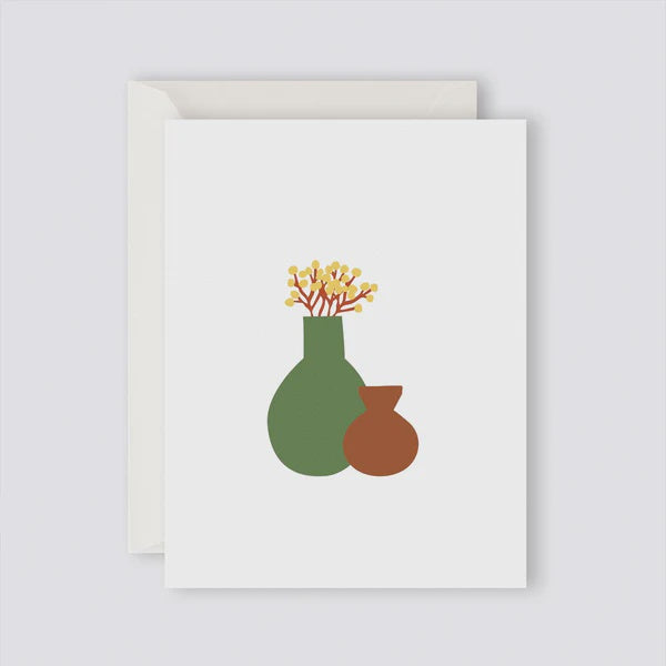 Father Rabbit Stationery Card Still Life Vases