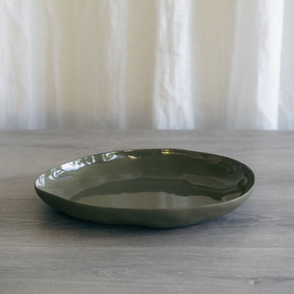 Flax Platter 38cm Khaki