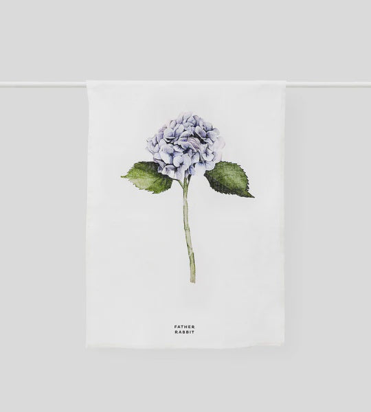 Father Rabbit Tea Towel Hydrangea