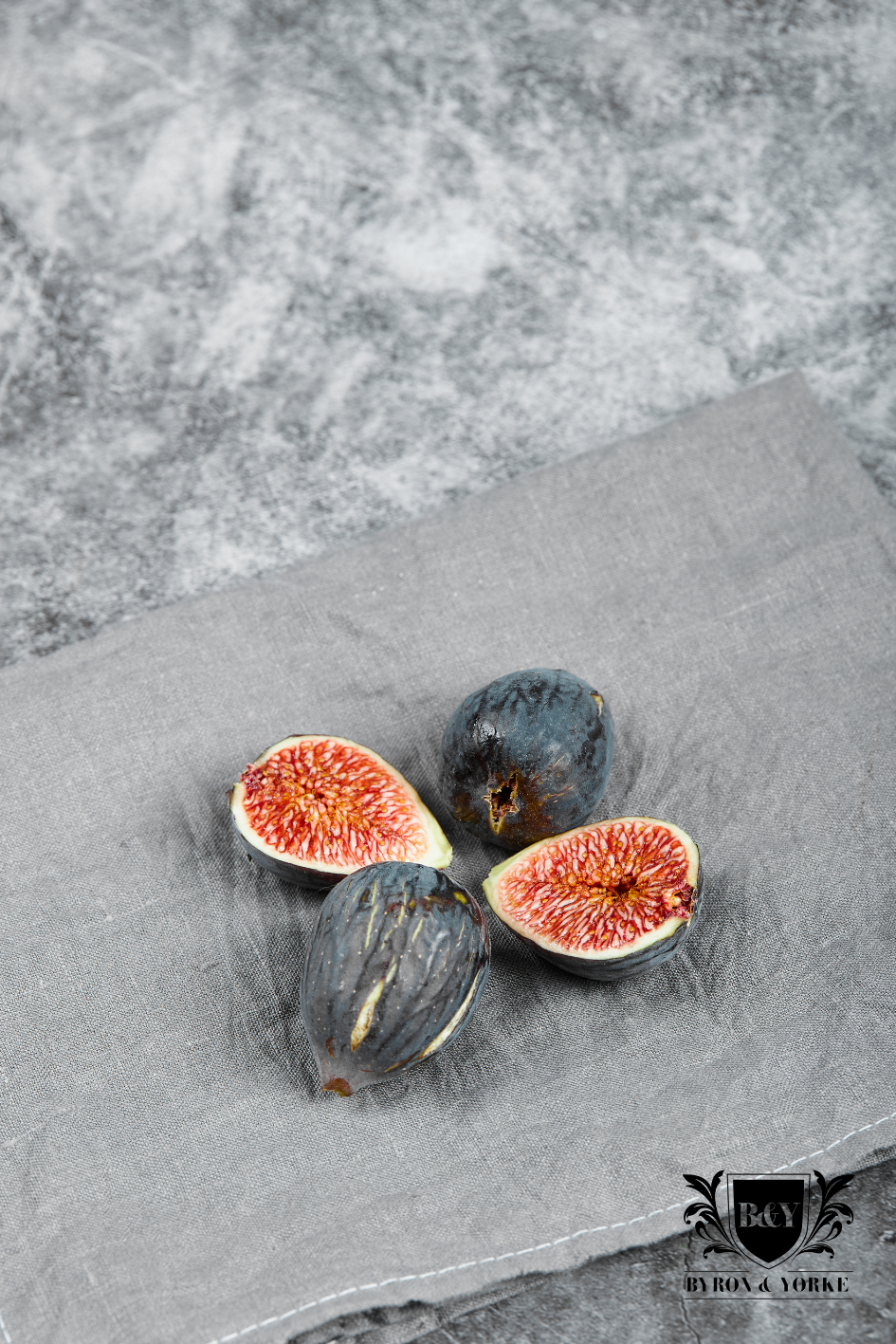Giftboxed Microfibre Tea Towel Figs on Marble