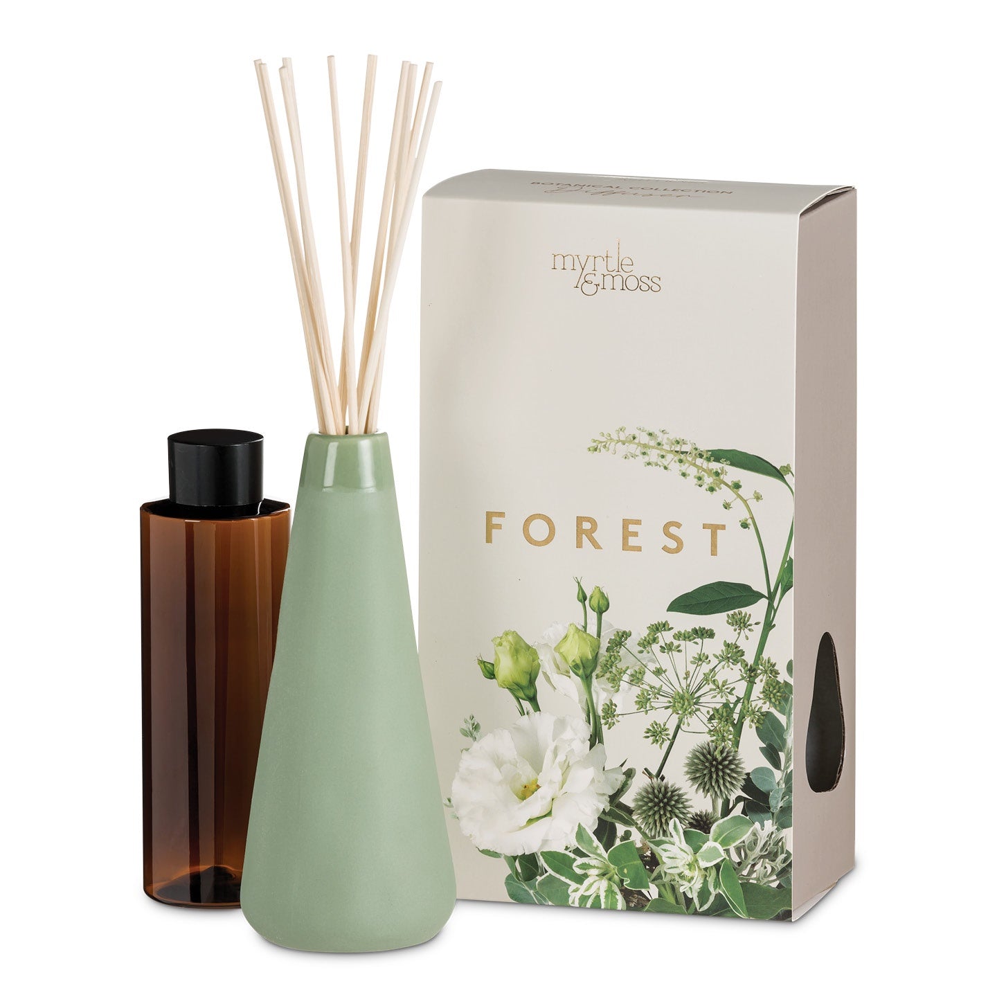 Myrtle & Moss Botanical Diffuser - Forest Green 185ml