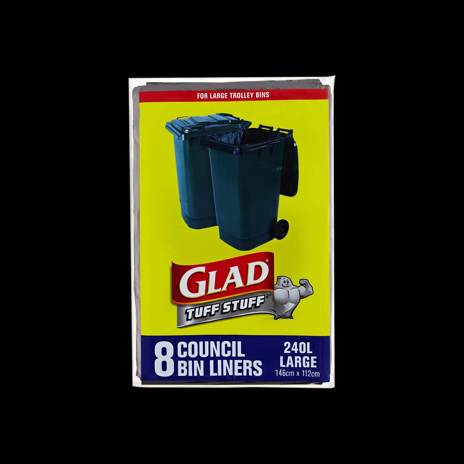 Glad Council Bin Liner 240L 8Pk