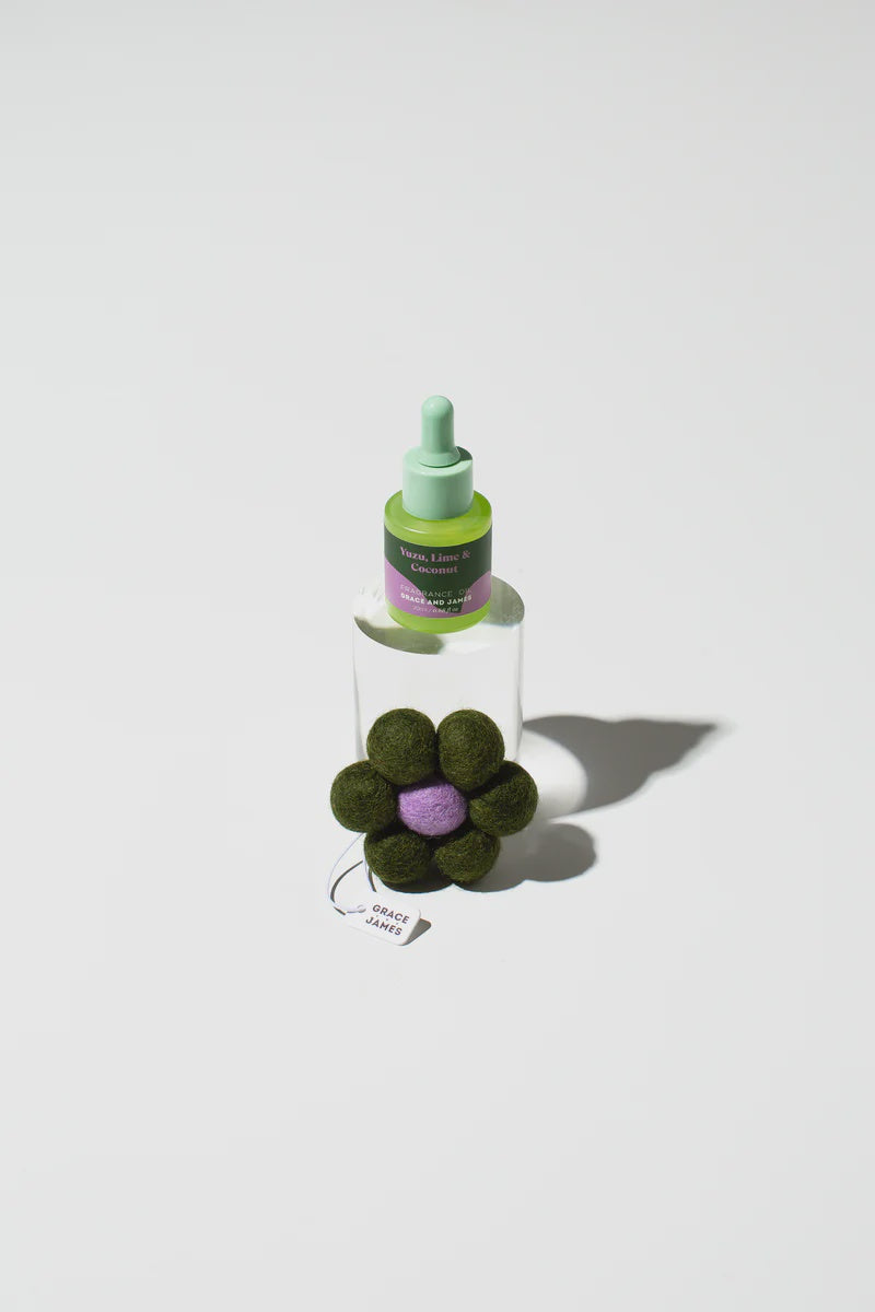 Grace & James Bloom Collection - Yuzu, Lime & Coconut Felt Air Freshener