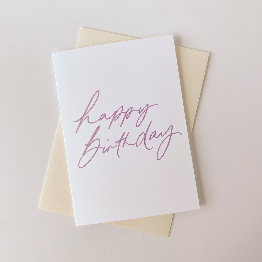 Happy Birthday II Card - Lavendar