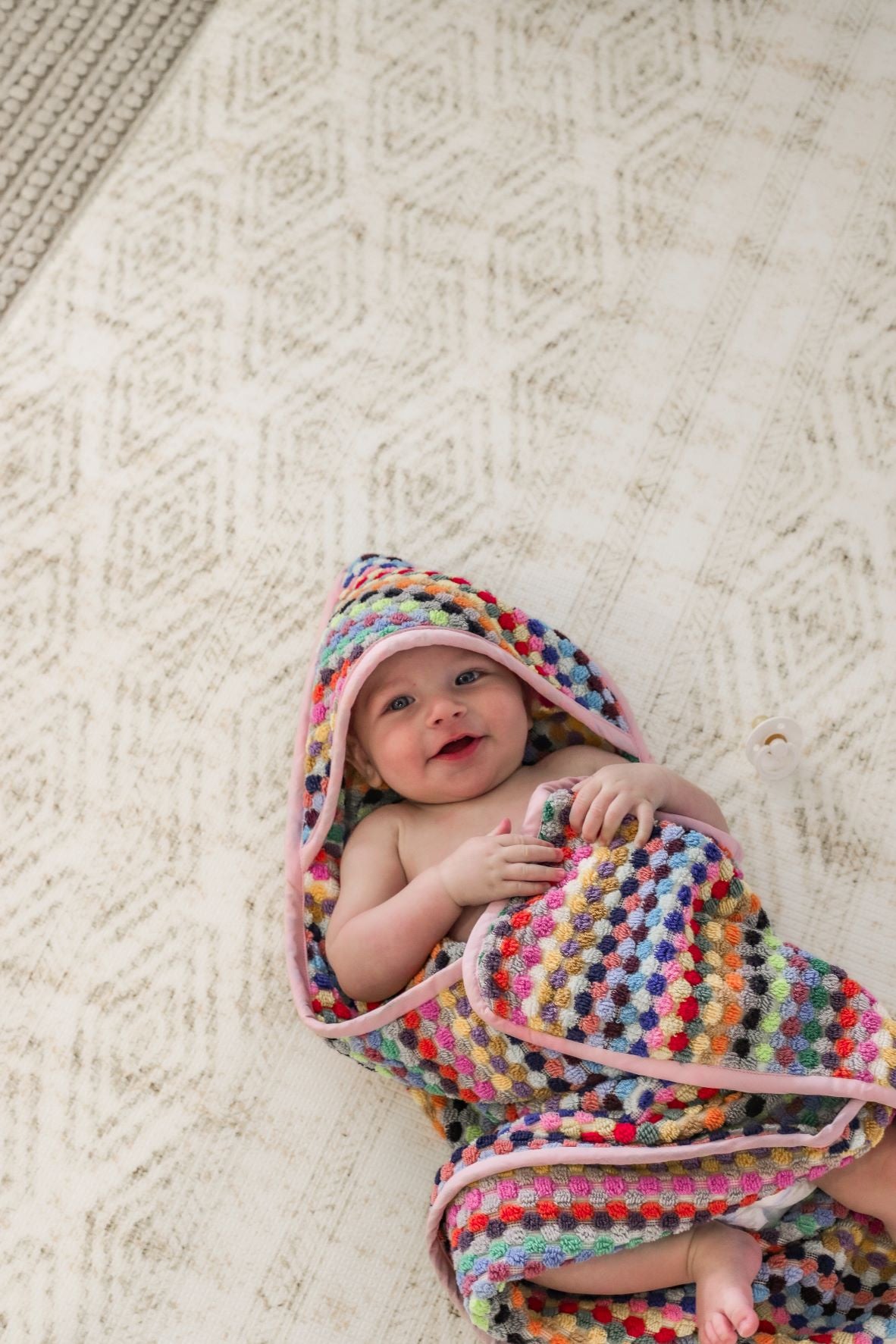 Miss April Turkish Hooded Baby Towel - Candy