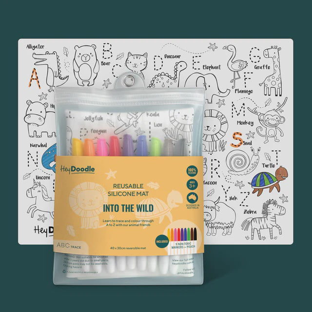 Hey Doodle Into the Wild A3 Colouring Mat