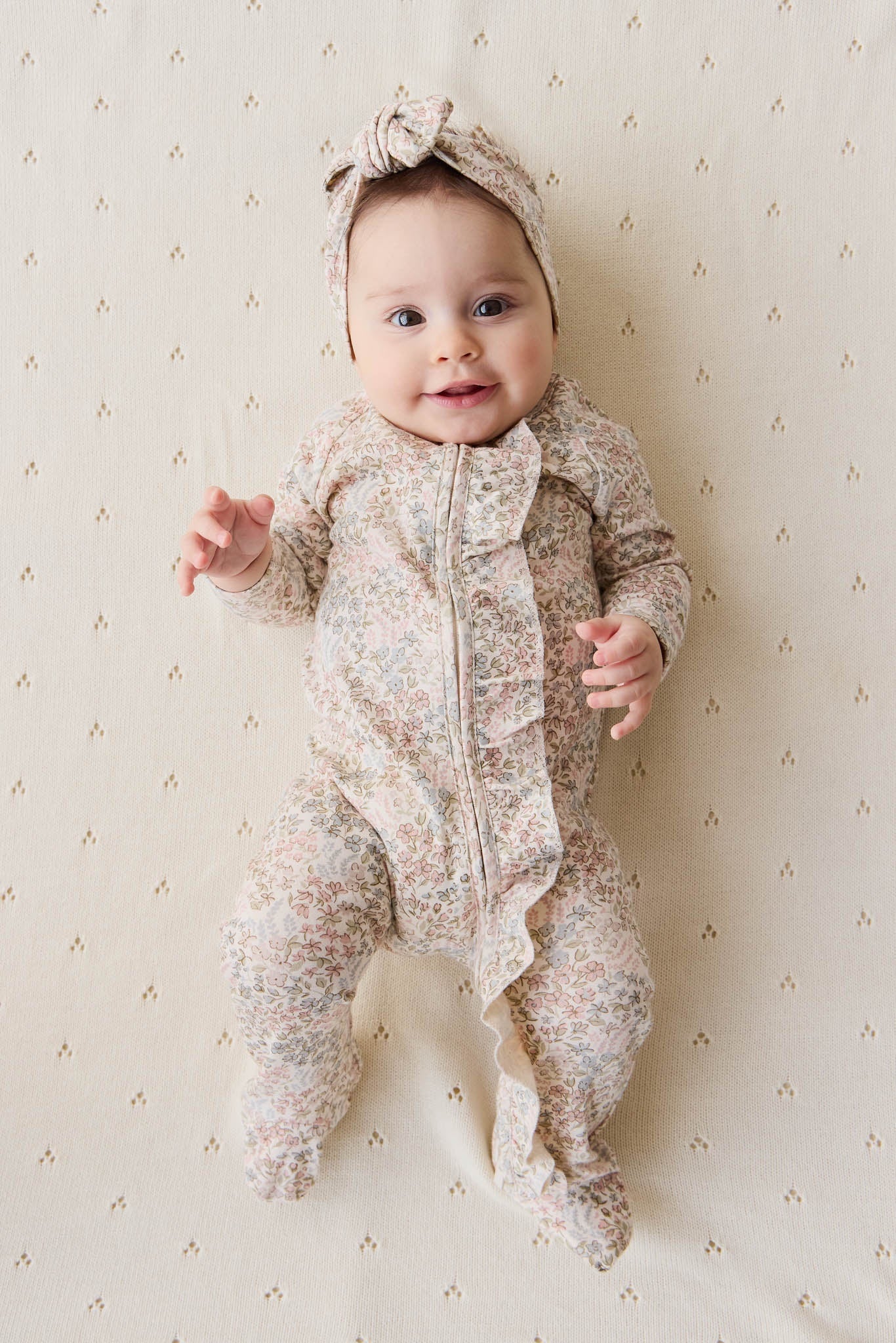 JK Organic Cotton Melanie Onepiece - April Glacier 0-3M