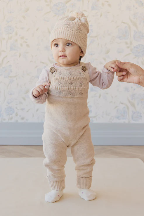 JK Miranda Playsuit - Miranda Light Oatmeal Marle 6-12m