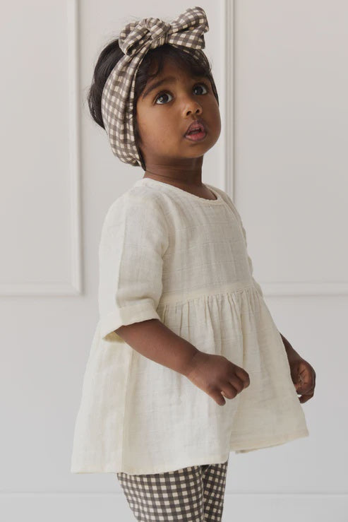 Organic Cotton Muslin Estelle Top - Parchment 1YR