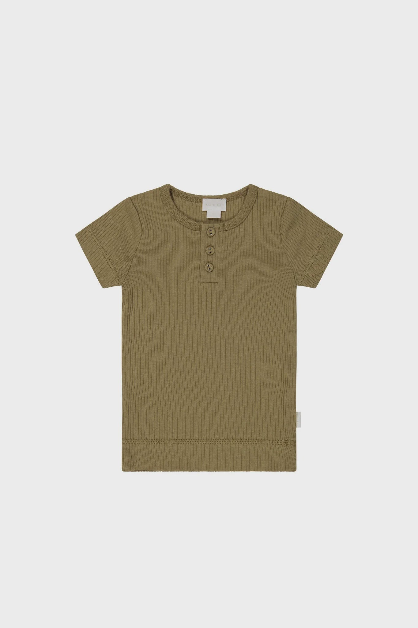 JK Organic Cotton Modal Henley Tee - Buffalo 4YR