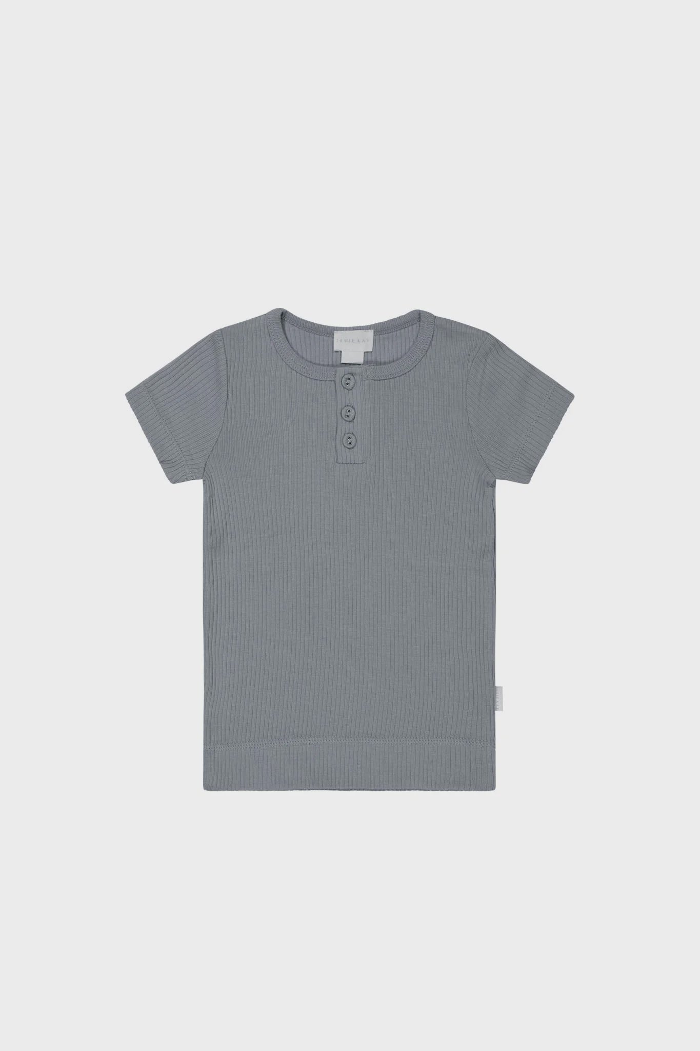 JK Organic Cotton Modal Henley Tee - Finch 6YR