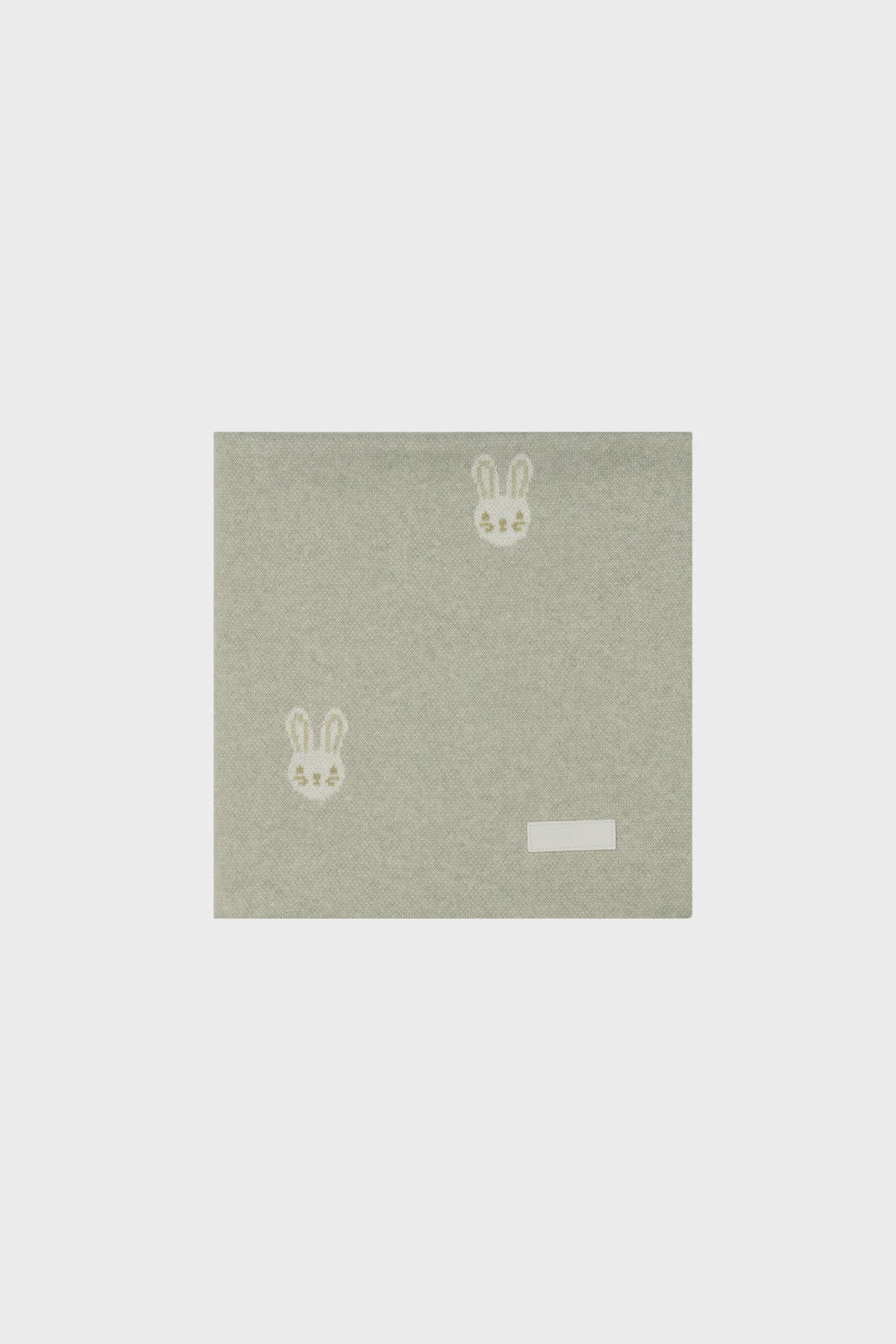 Bunny Knitted Blanket - Honeydew Marle