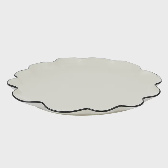 Winslow Ceramic Plate 35x2cm Ivory/Black