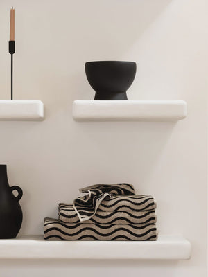 Wave Noir Towel & Face Washer Set