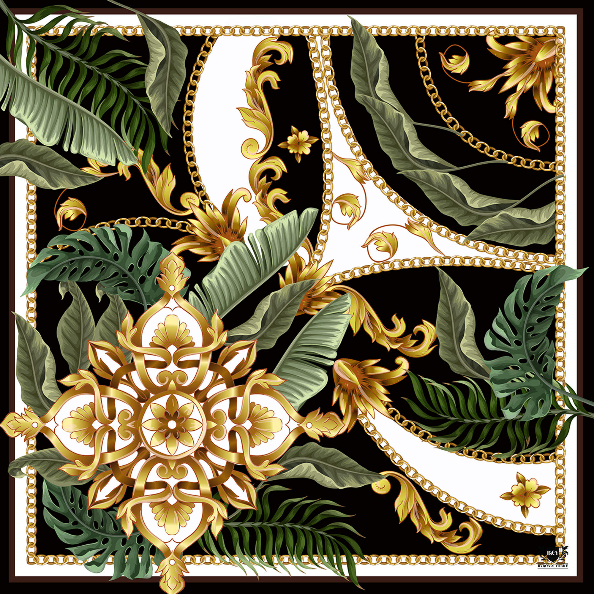 Byron & Yorke Paper Placemat Leafy Elegance