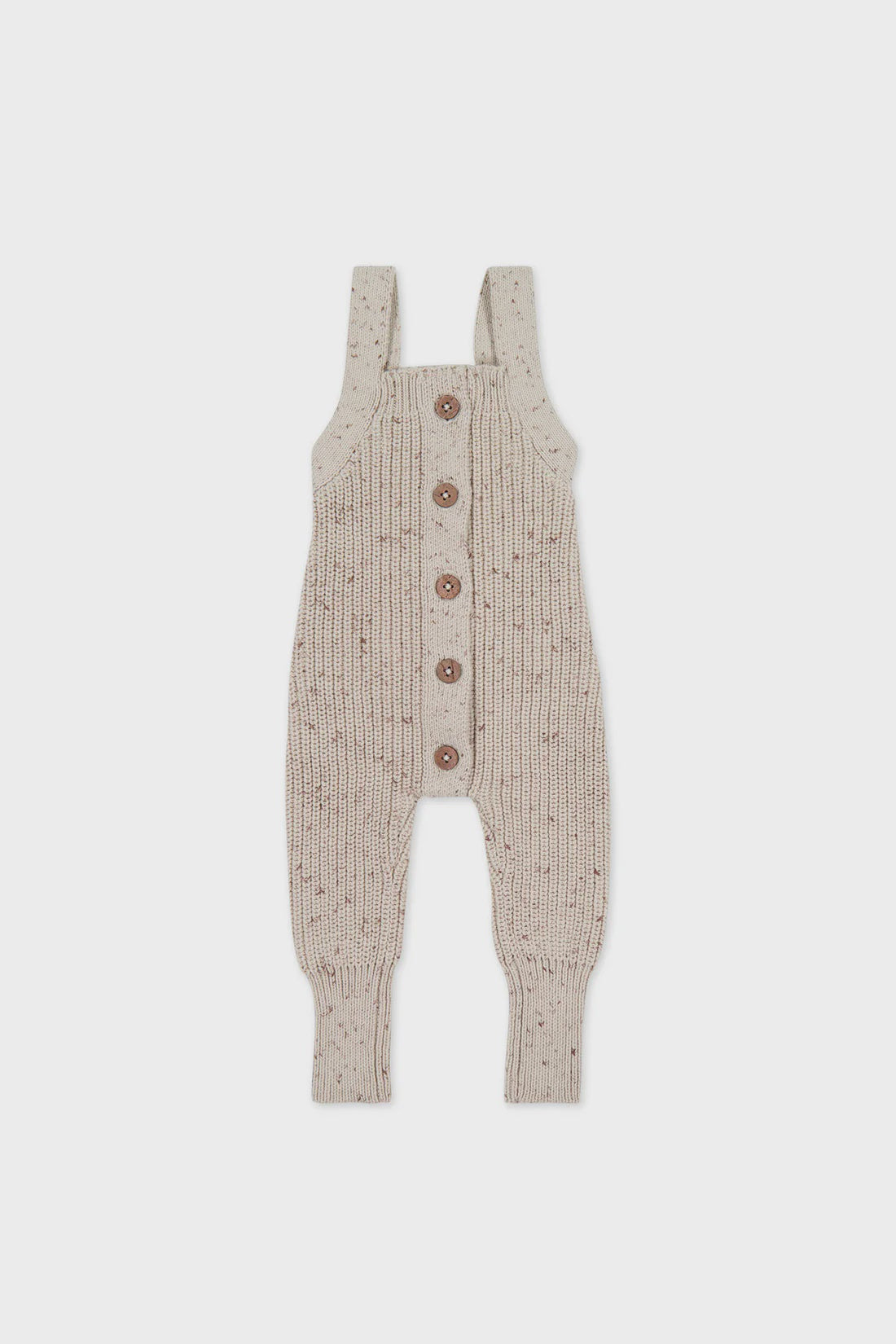 JK London Knitted Playsuit - Oatmeal Little Fawn Elk Fleck 3-6m