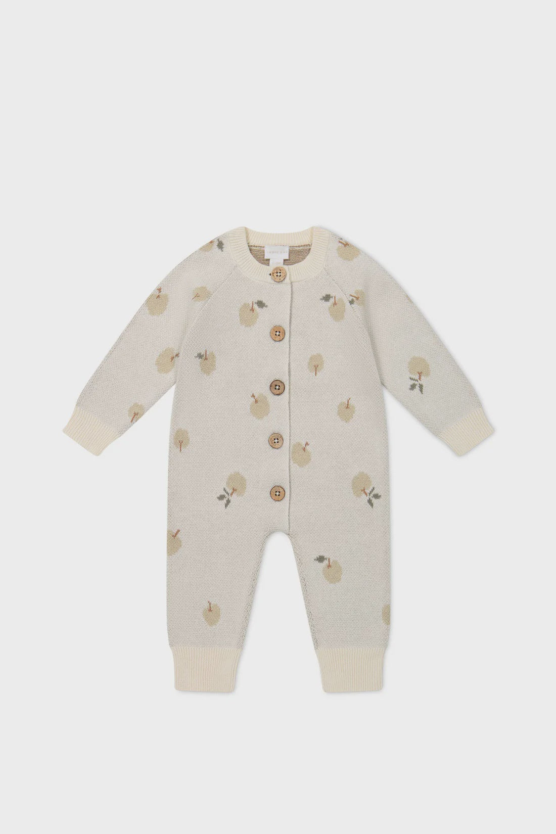 JK Marlow Knit Onepiece - Jacquard Fresh Apple Tofu - 6-12M