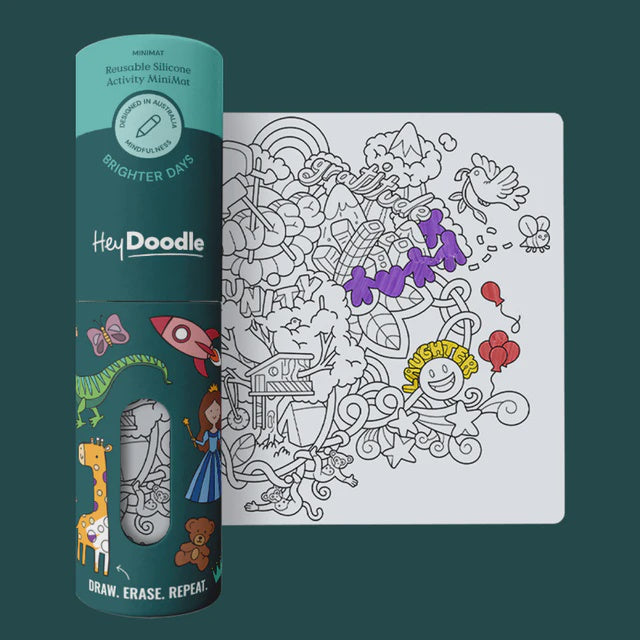 Hey Doodle Brighter Days Mini Colouring & Doodle Mat