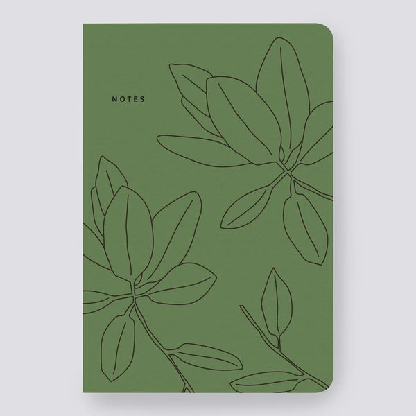 Father Rabbit Stationery Notebook Green Leaves