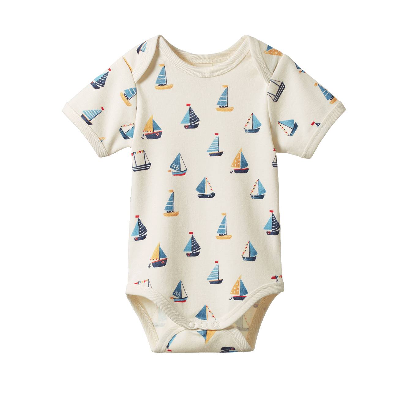 Nature Baby Short Sleeve Bodysuit Regatta Print 0-3m
