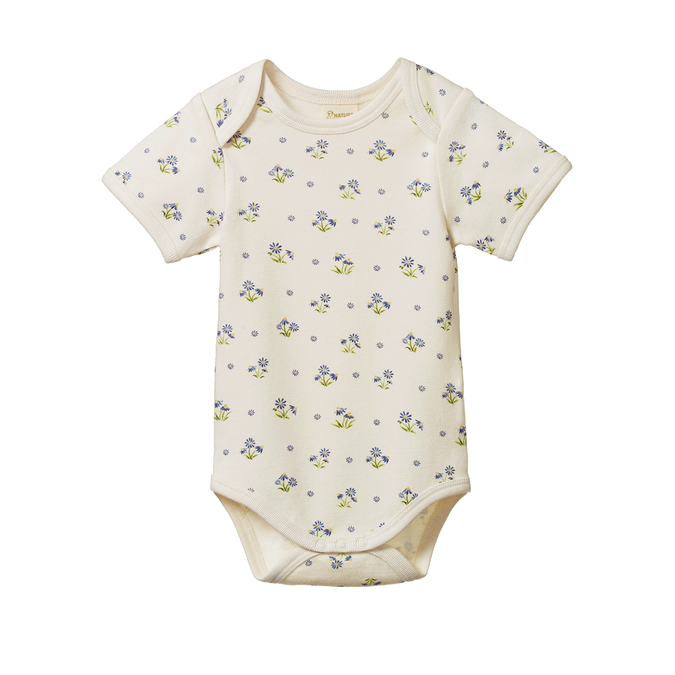 Nature Baby Short Sleeve Bodysuit Daisy Daze Print 0-3M