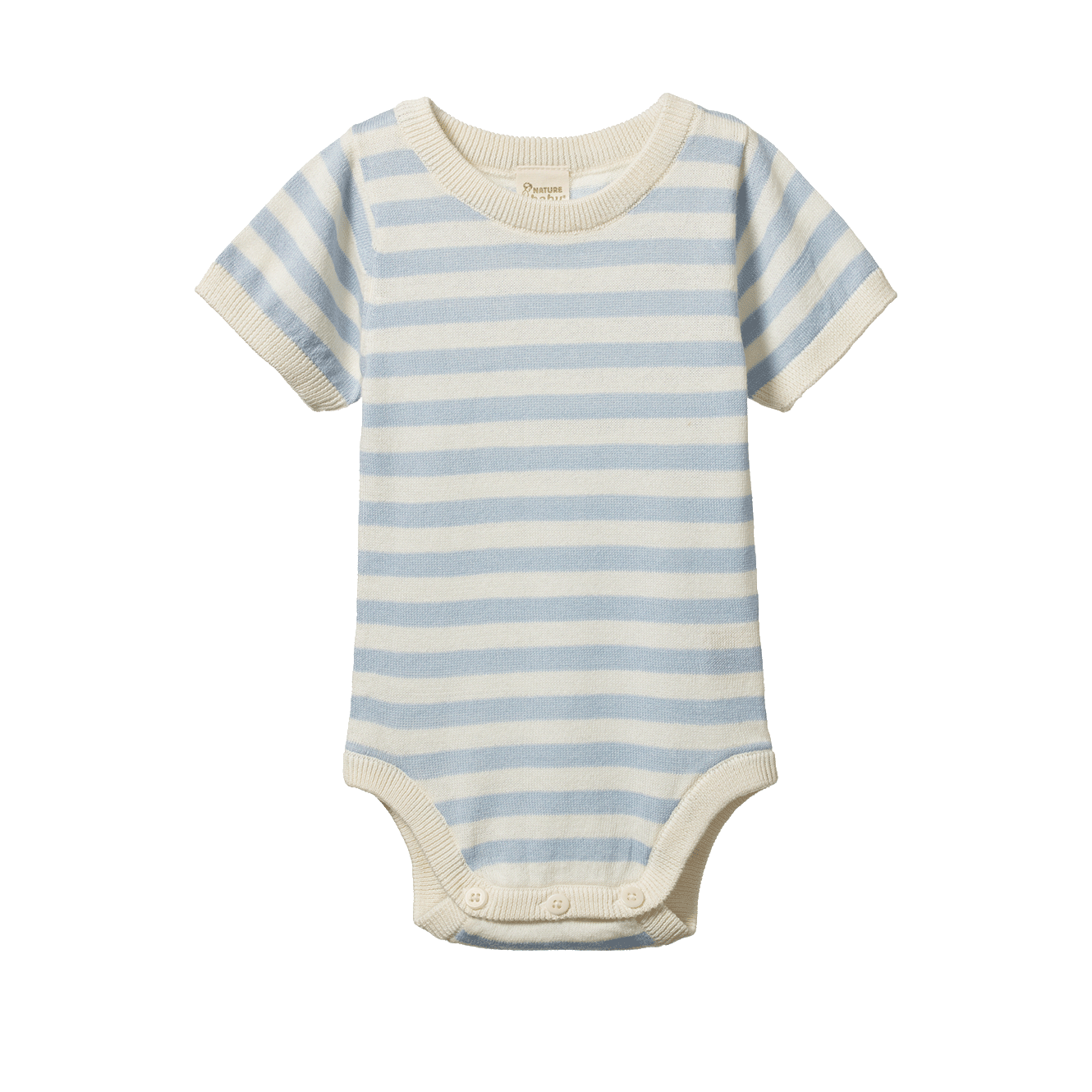 Nature Baby Ren Bodysuit Celestial Blue Sea Stripe 3-6M