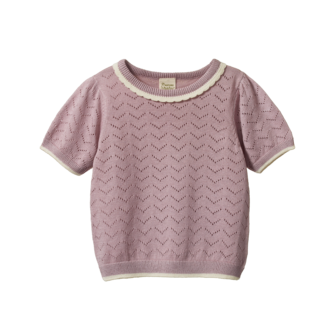 Nature Baby Maeve Tee Lilac Pointelle 3Y