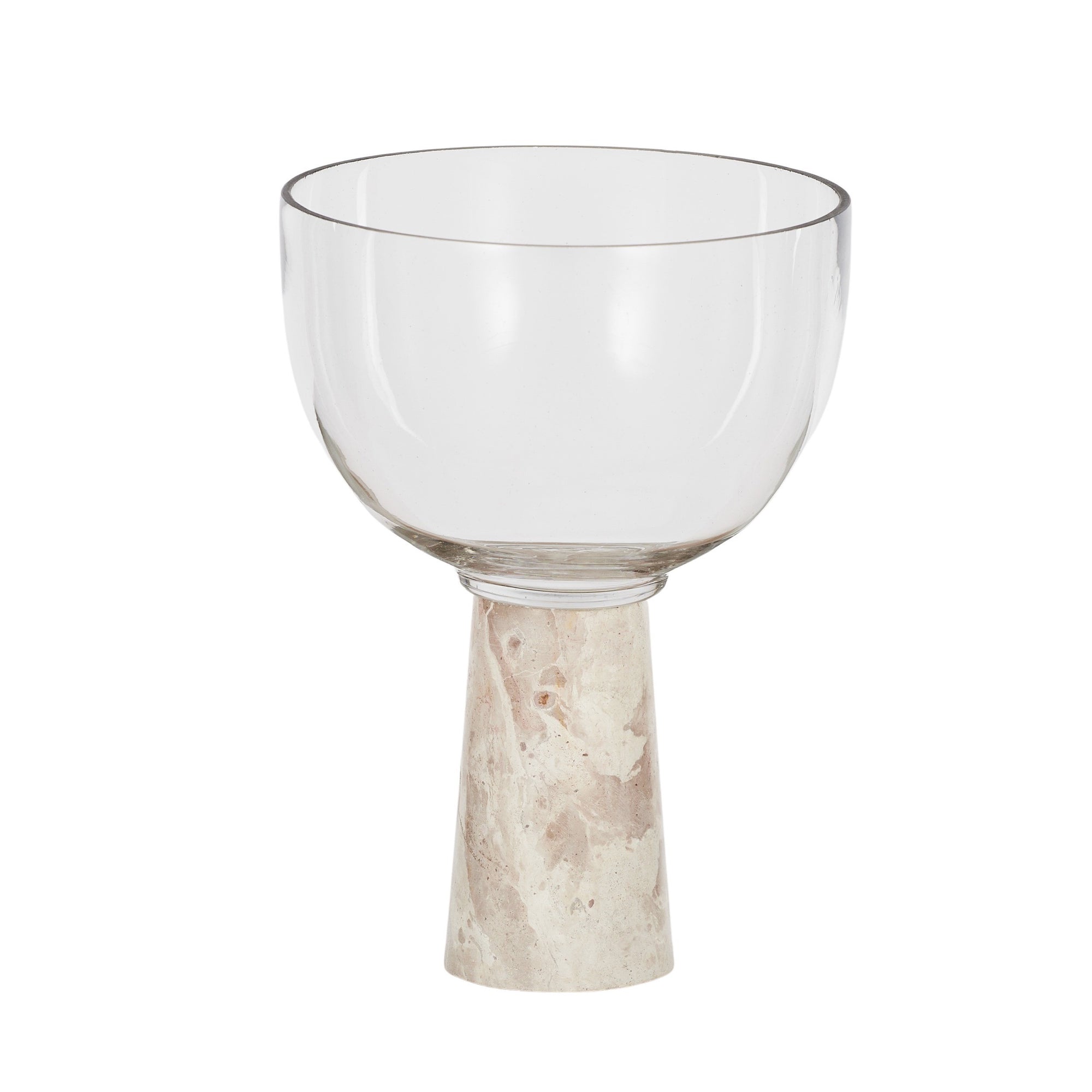 Fiva Glass Marble Footed Bowl