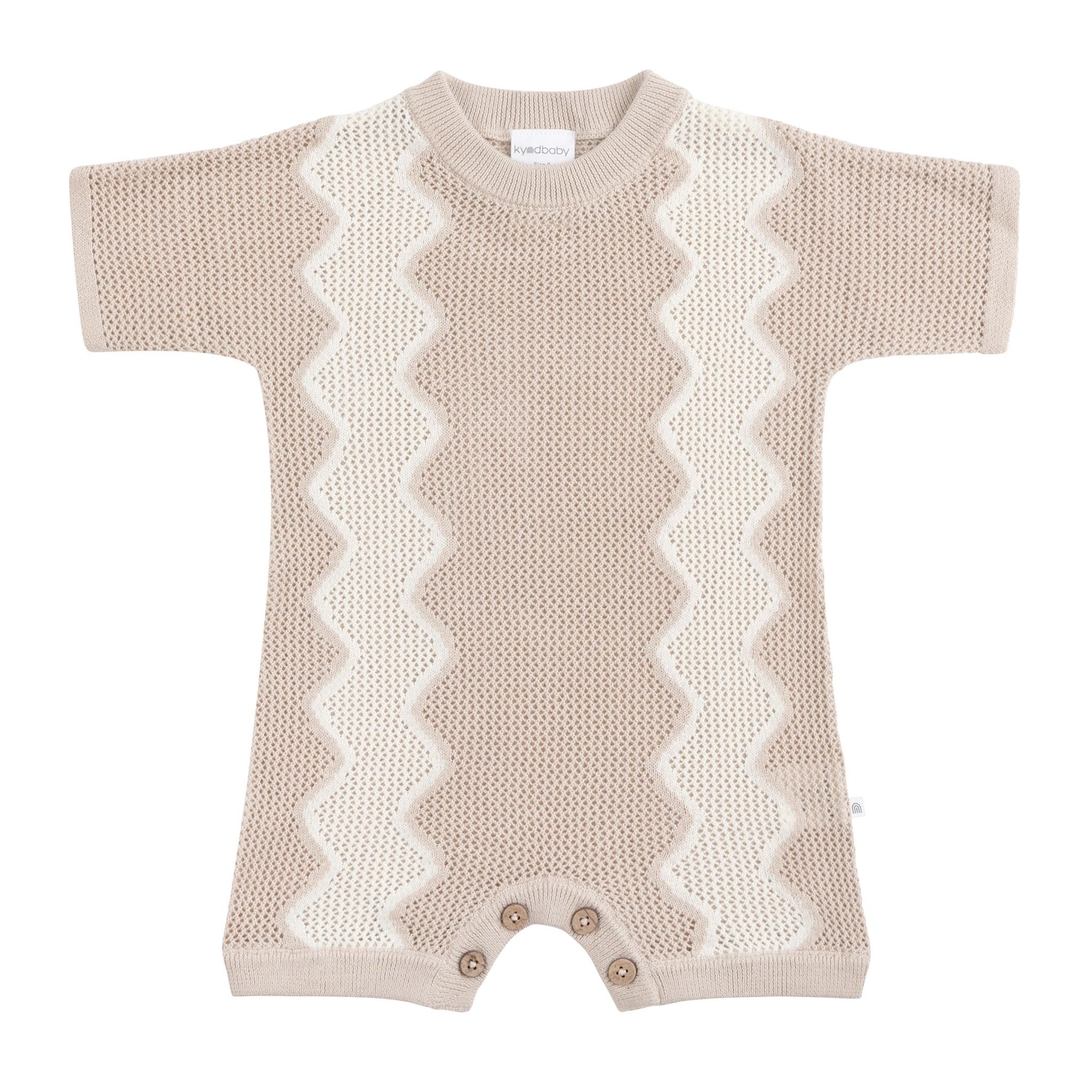 Slouchy Mesh Knit Romper - Shell 00
