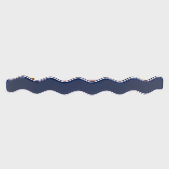 Zig Zag Navy Hair Clip