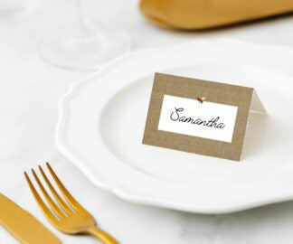 Manor Road Placecards Linen Honeycomb 45pk