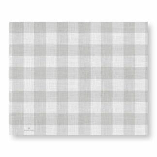 Manor Road Paper Placemats Linen Gingham Soft Grey 30pk