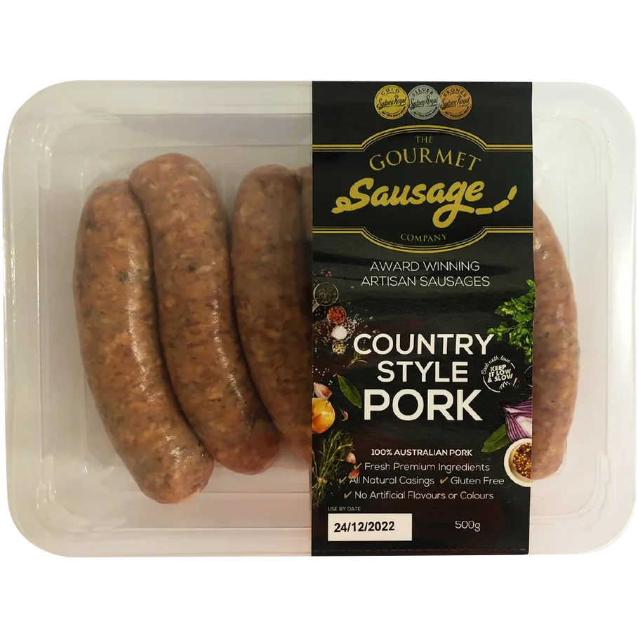 The Gourmet Sausage Co Country Style Pork Sausage 500g