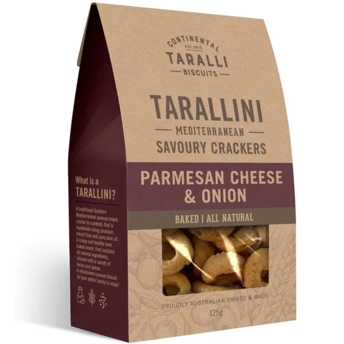 Continental Tarallini Crackers Parmesan & Onion 125g