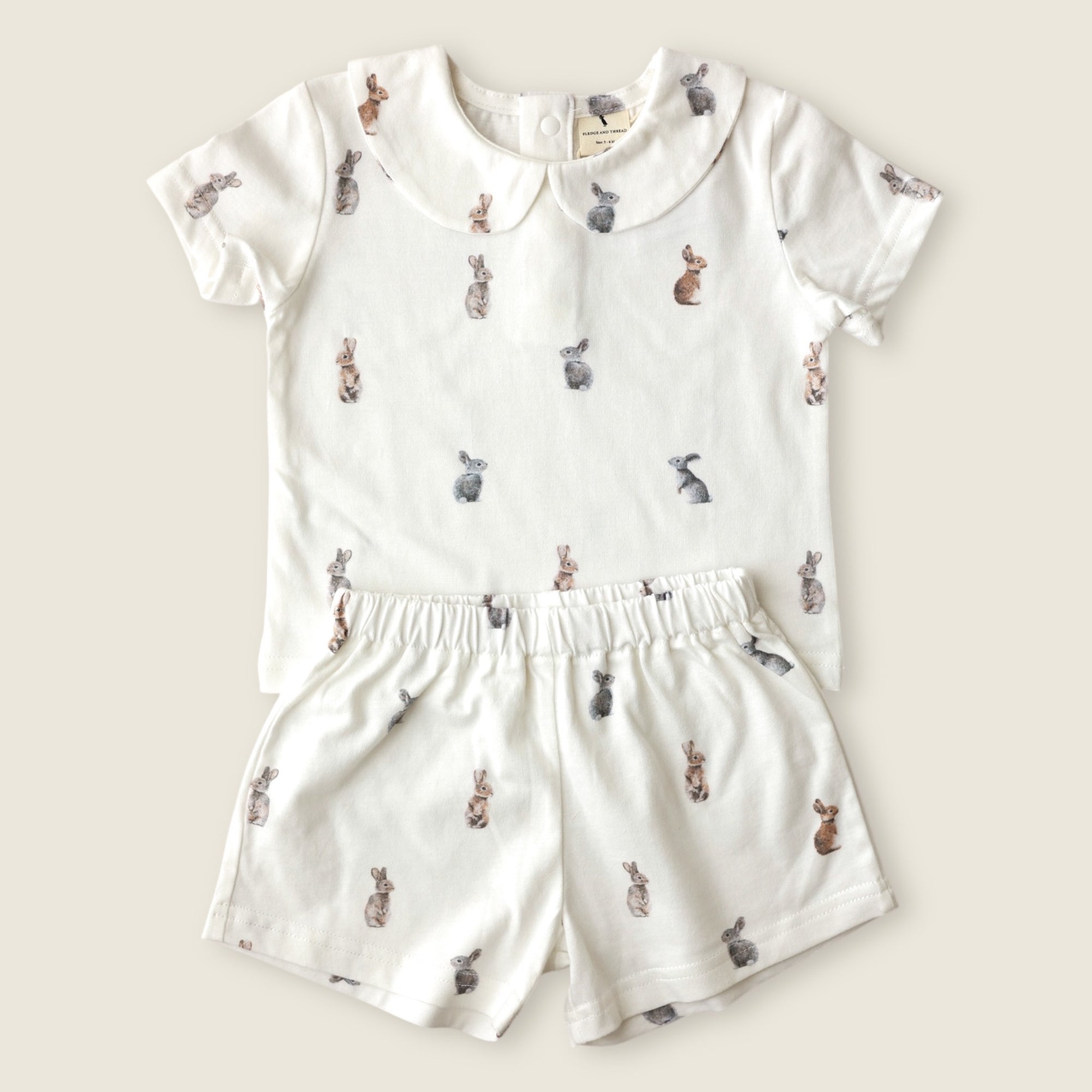 F&T Shirt and Short set Bunny 6-12M