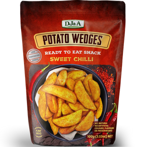 DJ&A  Potato Wedges Ready To Eat Snack Sweet Chilli 100G