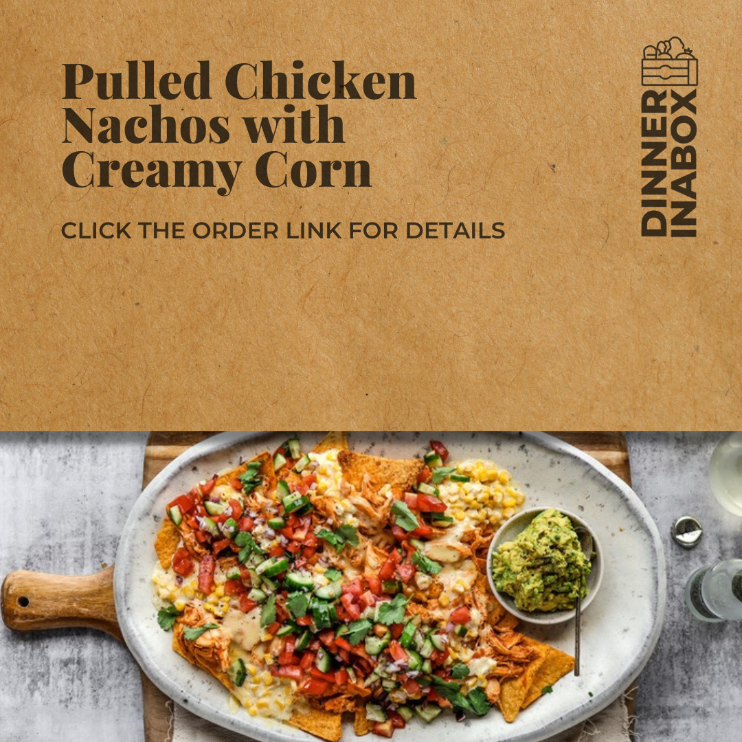 Pulled Chicken Nachos with Creamy Corn