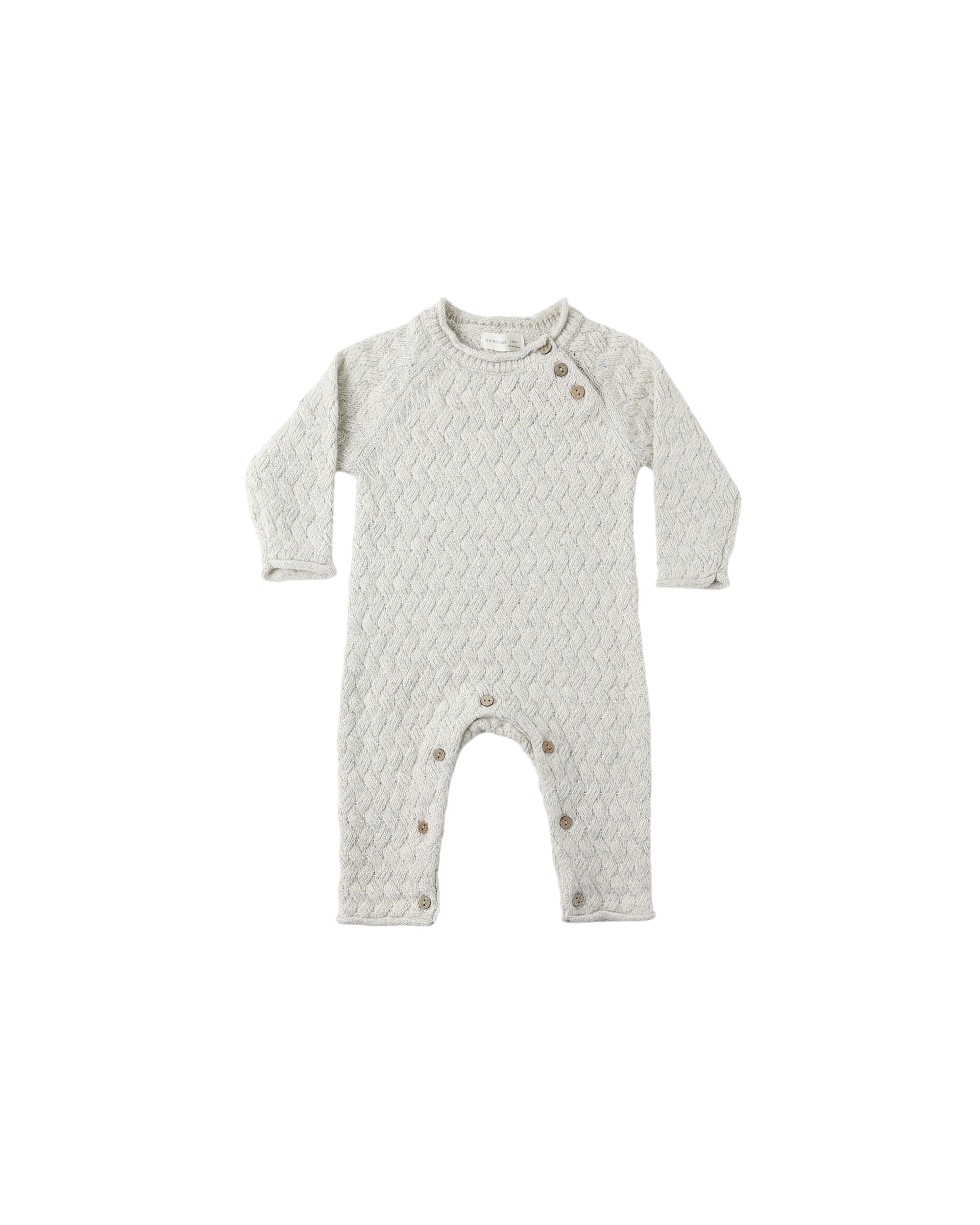 Quincy Mae Knit Jumpsuit Heather Blue 3-6m