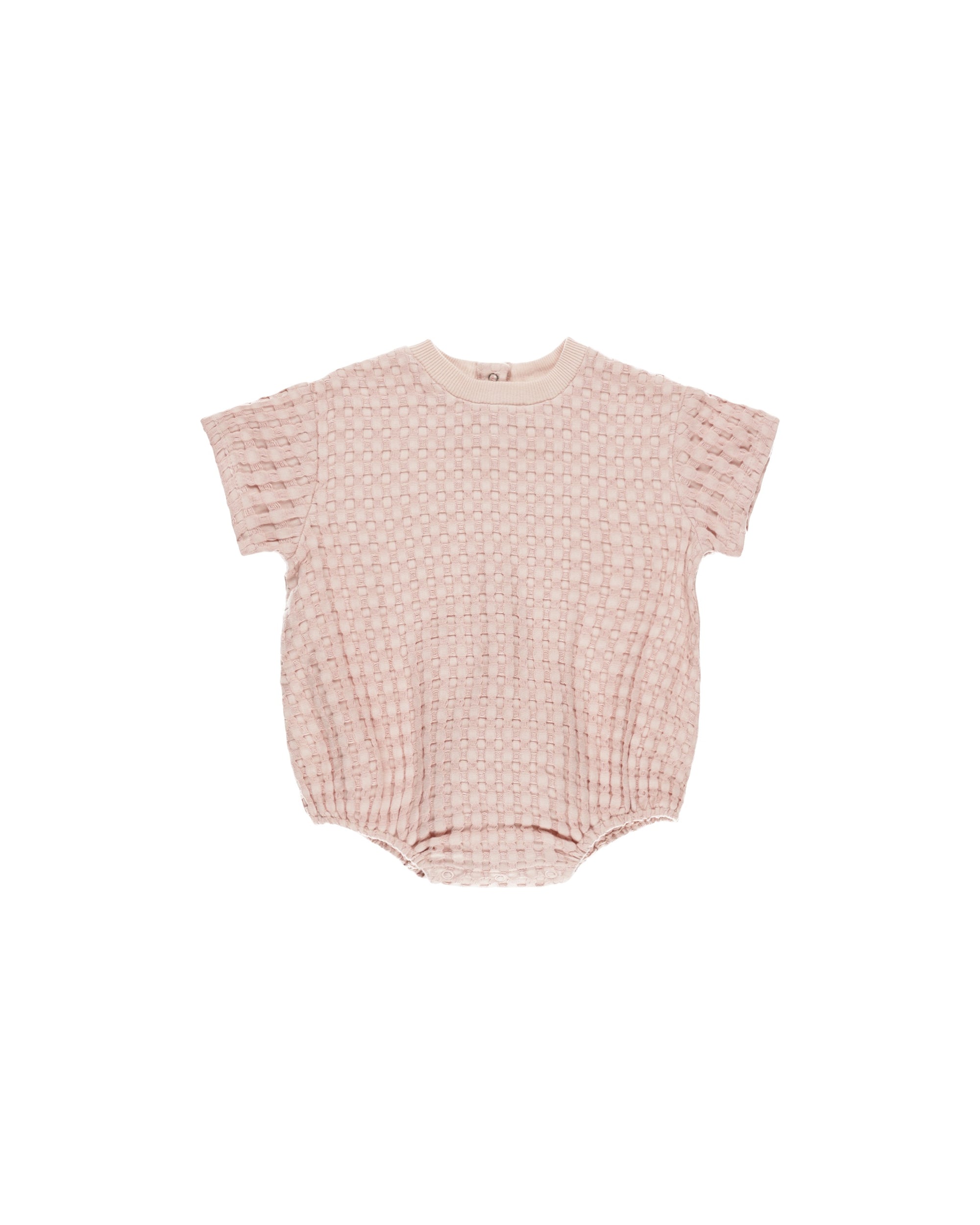 Quincy Mae Relaxed Bubble Romper Bubblegum 12-18m