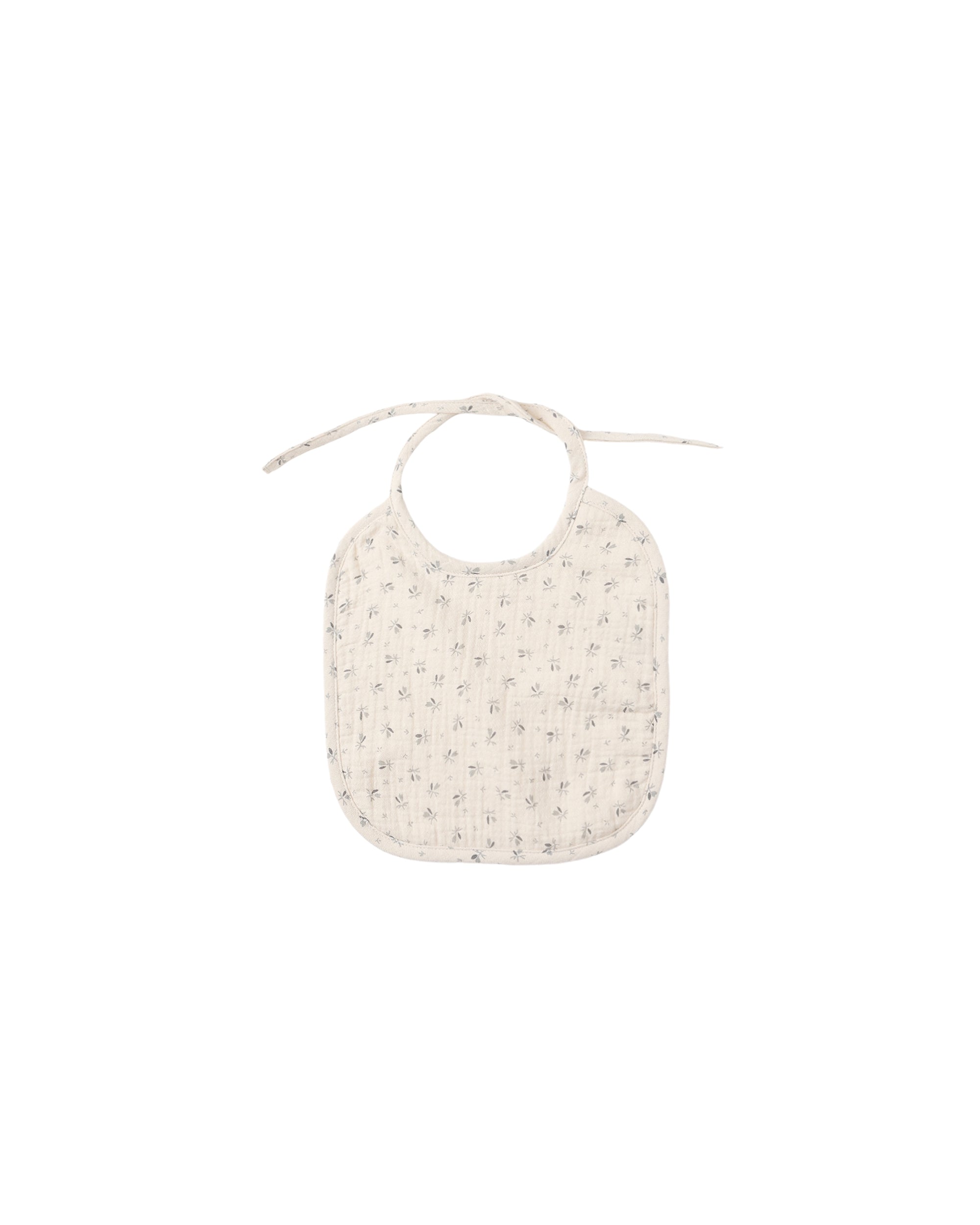 Quincy Mae Woven Tie Bib Bluebell