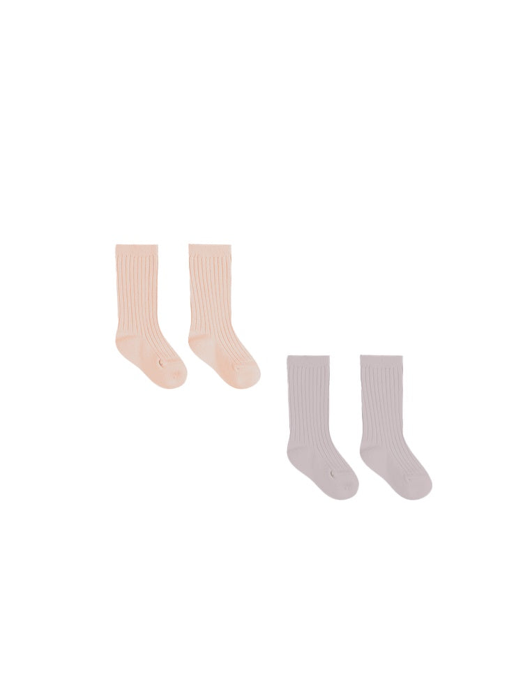 Quincy Mae Socks Set Melon, Lavender