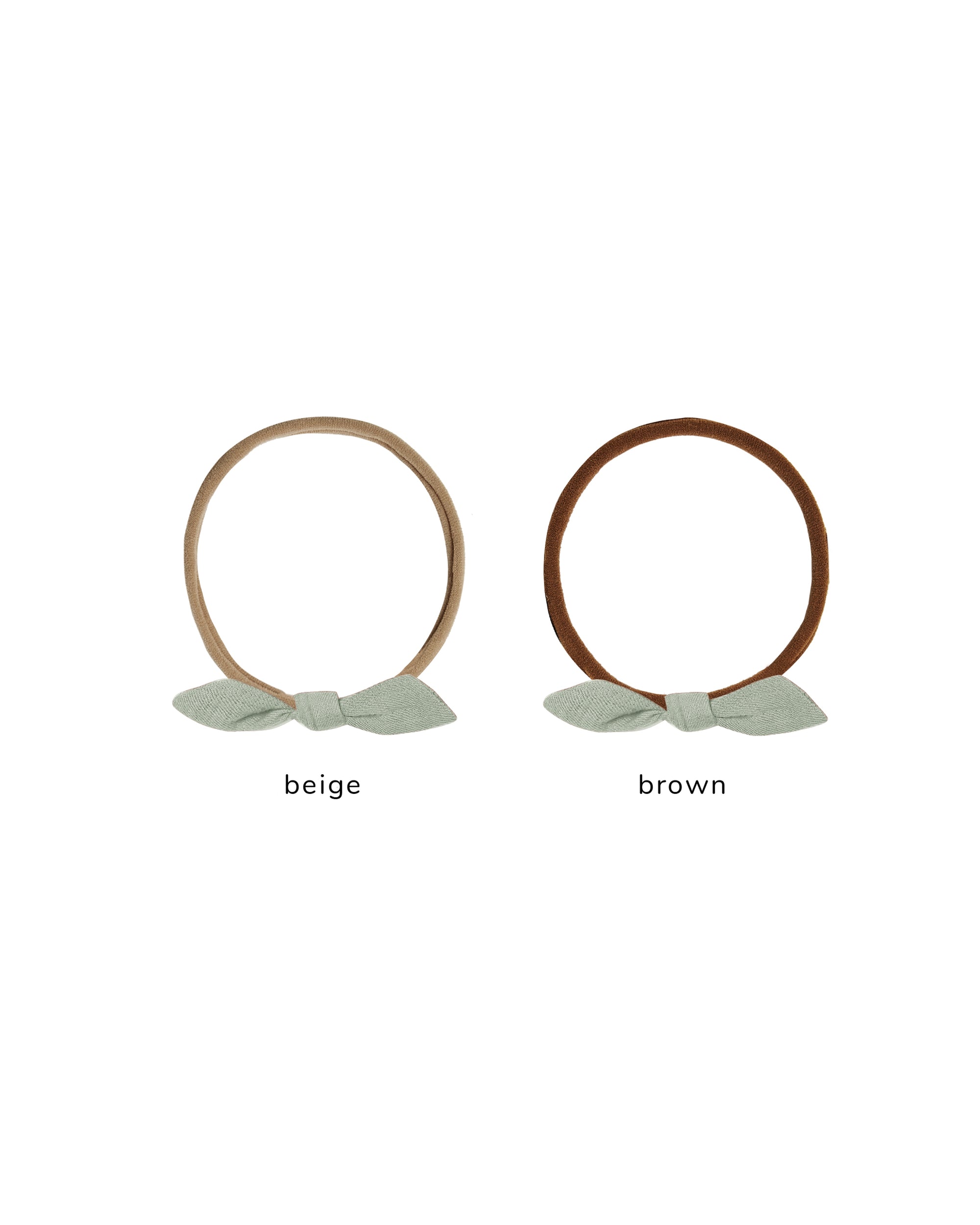 Quincy Mae Little Knot Headband Beige with Fern